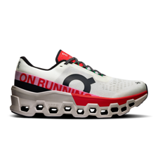 On Cloudmonster 2 Women's Running Shoes, Ivory /Red  